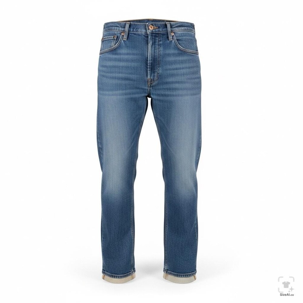 Levis 505 Jeans Mens 32x30 Blue Medium Wash Tapered Slim Denim Zip Fly